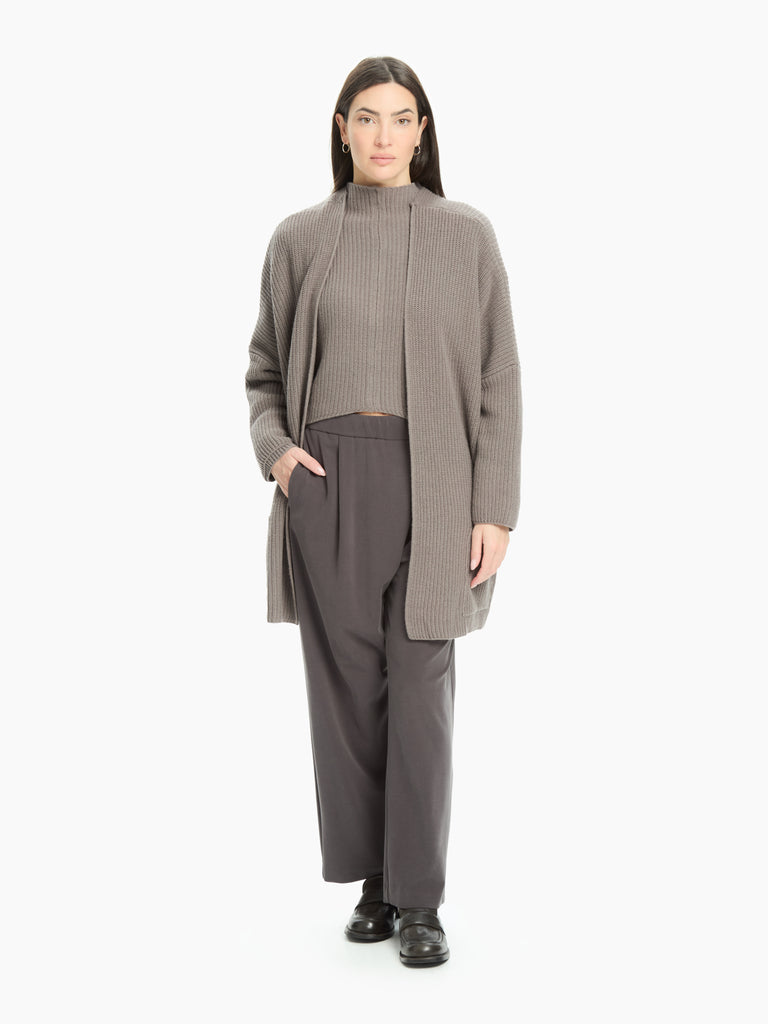 IXOS Cardigan in maglia misto viscosa TORTORA