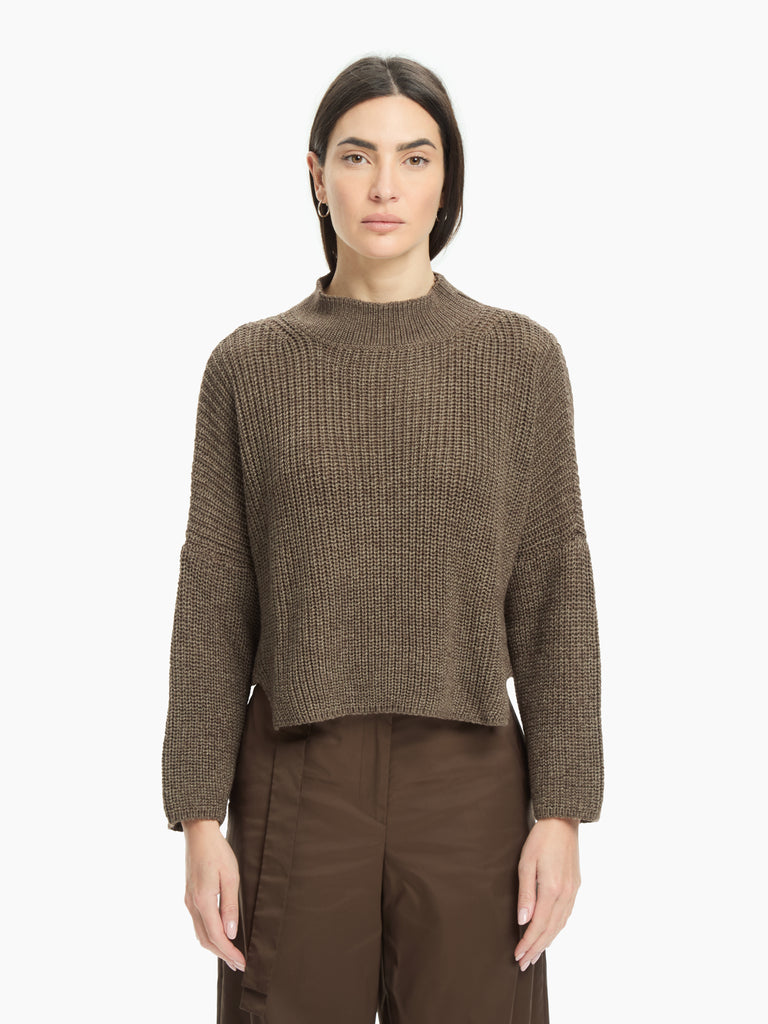 IXOS Maglia con collo a cratere MARRONE