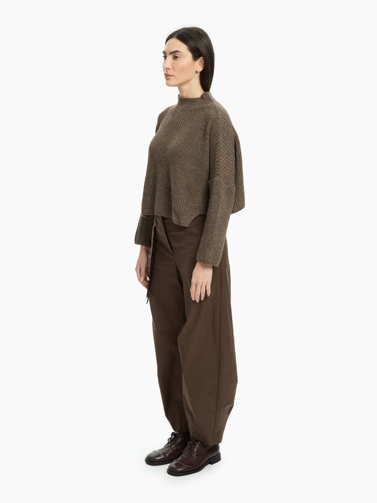 IXOS Maglia con collo a cratere MARRONE