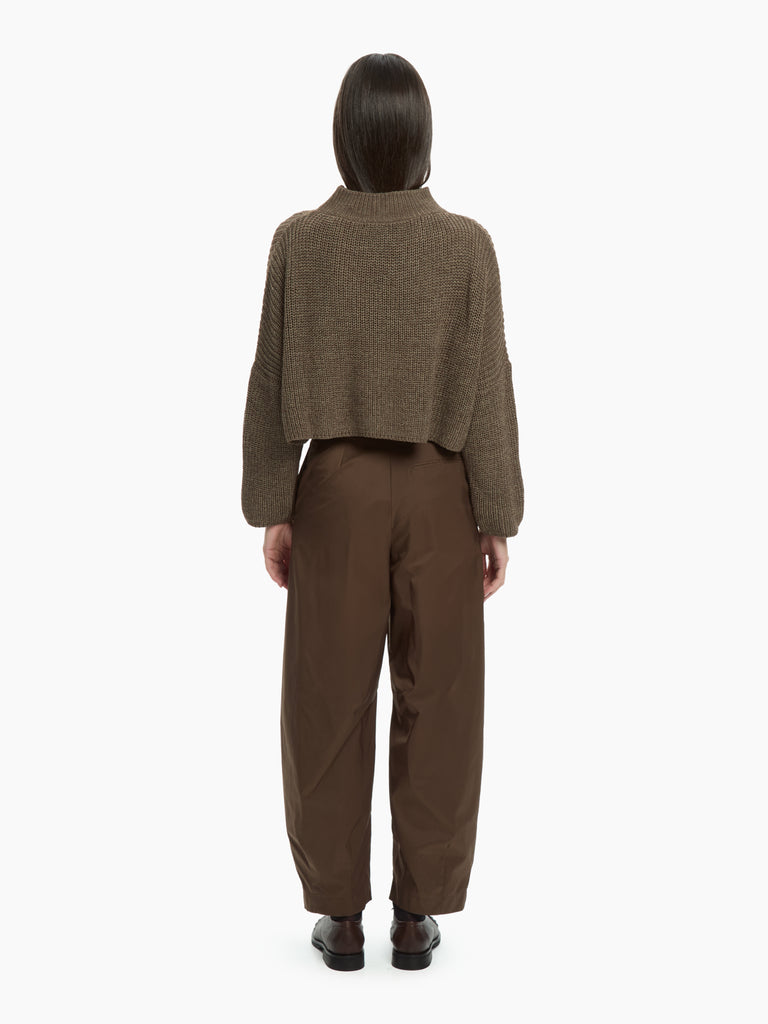 IXOS Maglia con collo a cratere MARRONE