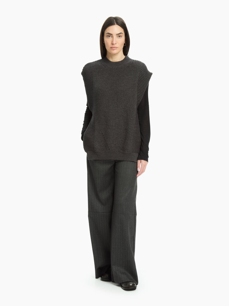 IXOS Gilet in maglia strutturata GRIGIO