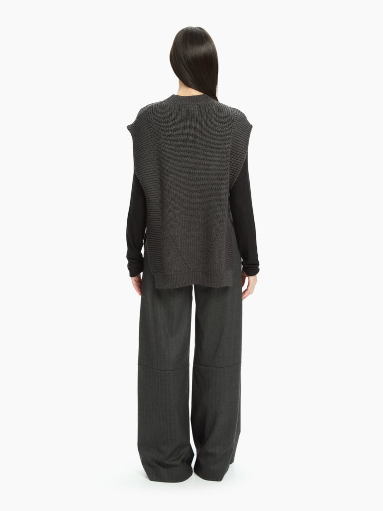 IXOS Gilet in maglia strutturata GRIGIO