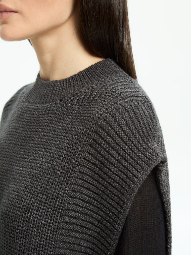 IXOS Gilet in maglia strutturata GRIGIO