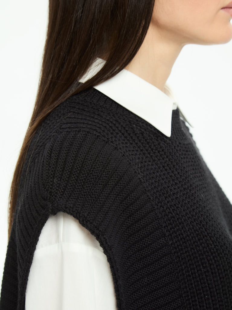 IXOS Gilet in maglia strutturata NERO