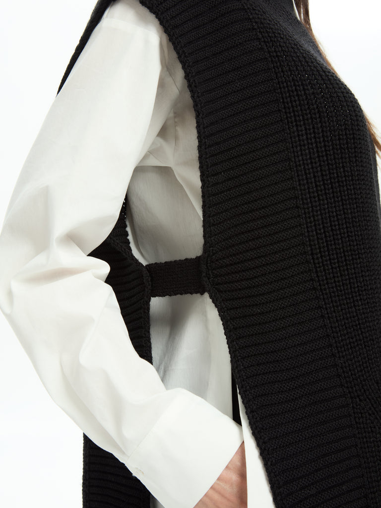 IXOS Gilet in maglia strutturata NERO