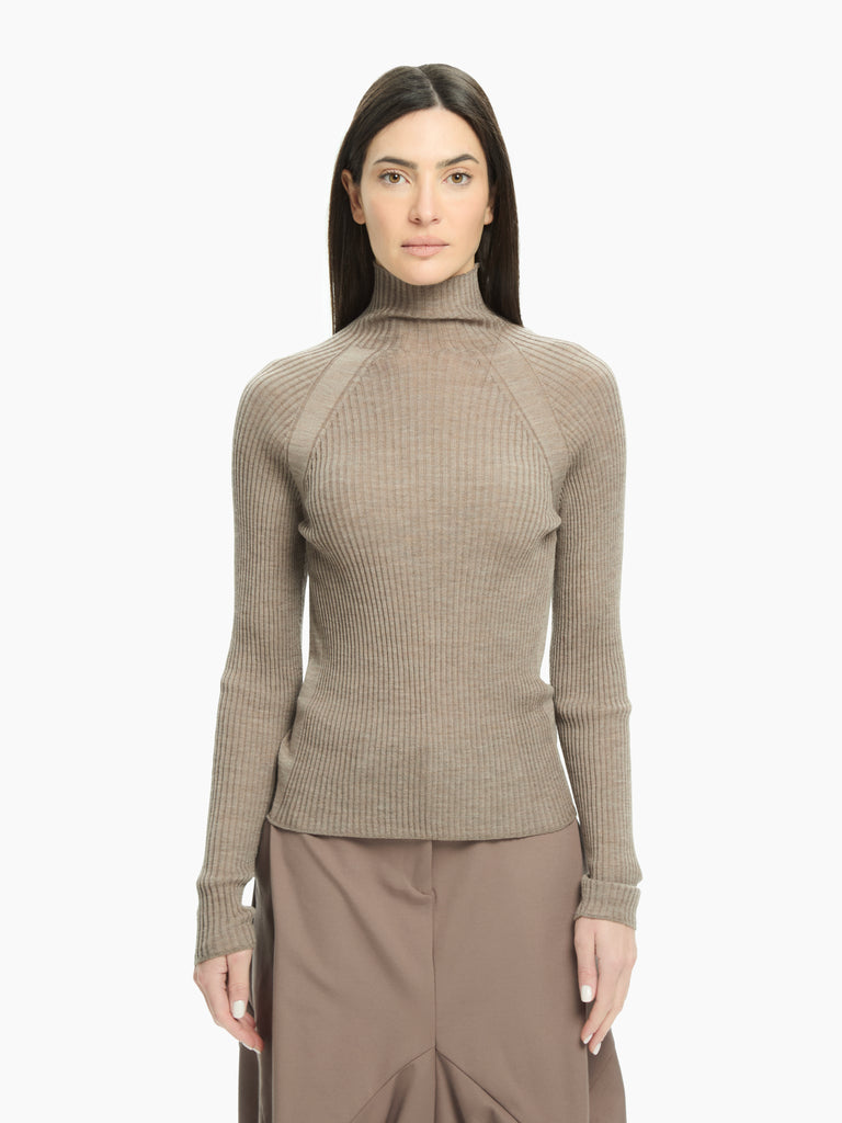 IXOS Maglia a coste BEIGE