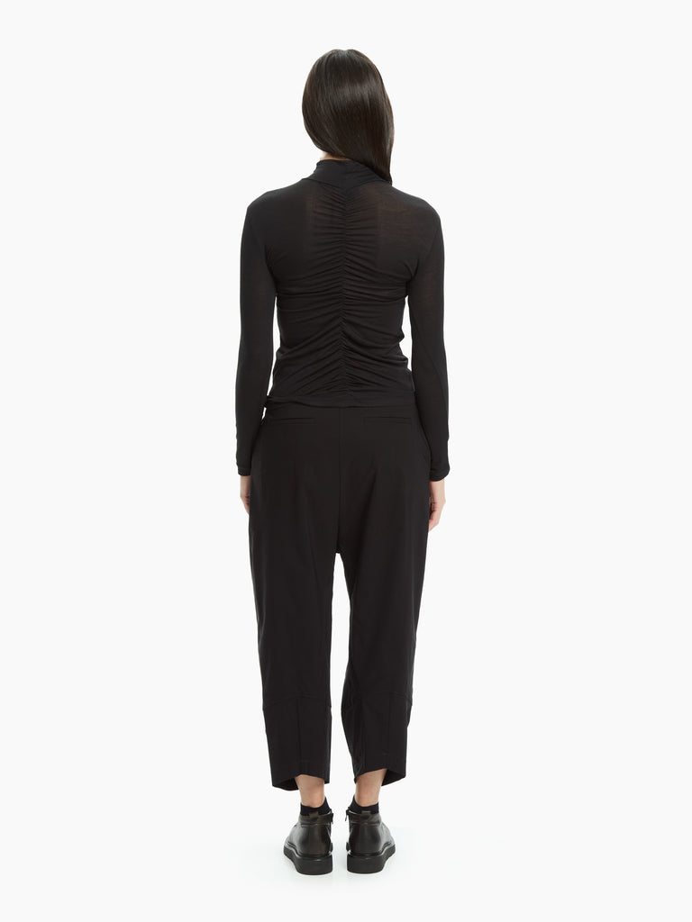 IXOS Top con drappeggio NERO
