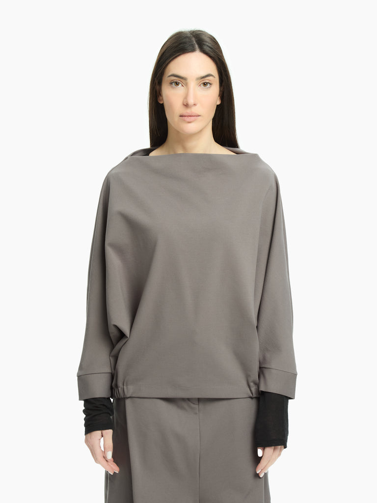 IXOS Maglia ampia con scollo morbido NERO