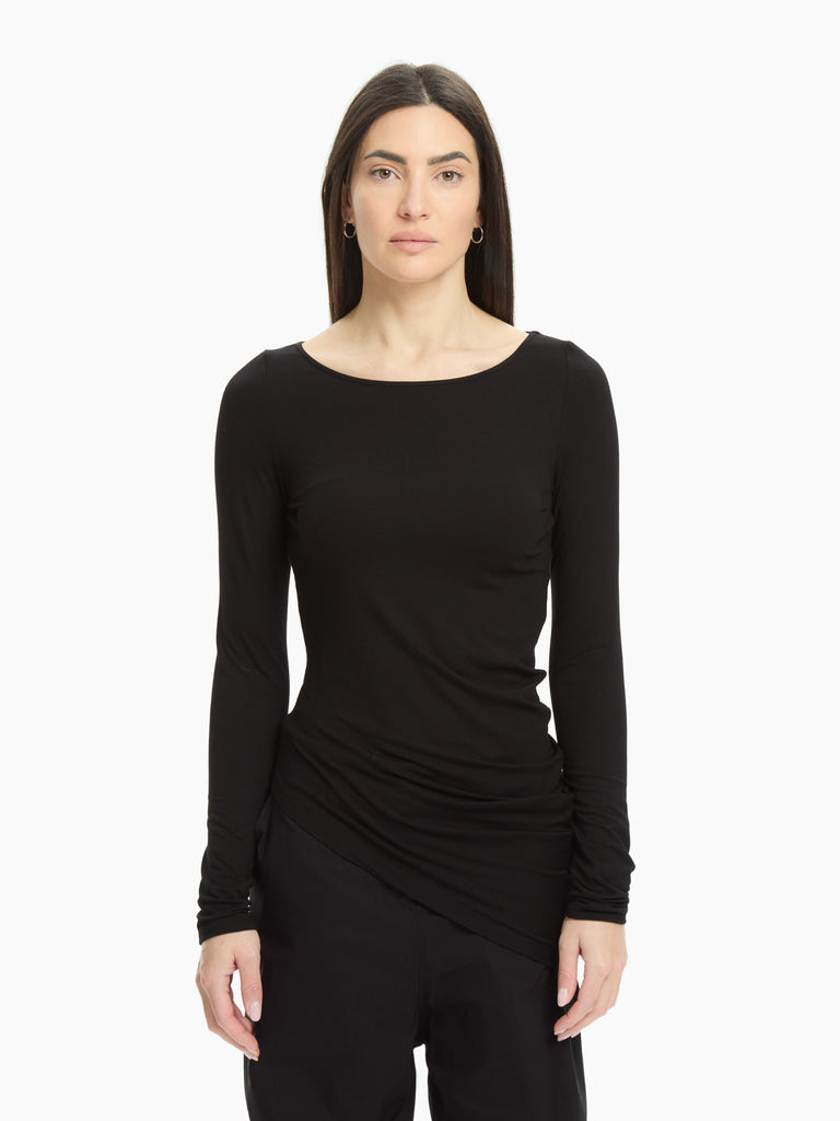 IXOS Maglia con fondo asimmetrico NERO