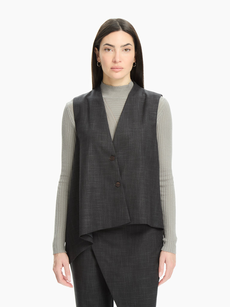 IXOS Gilet in tessuto sartoriale GRIGIO