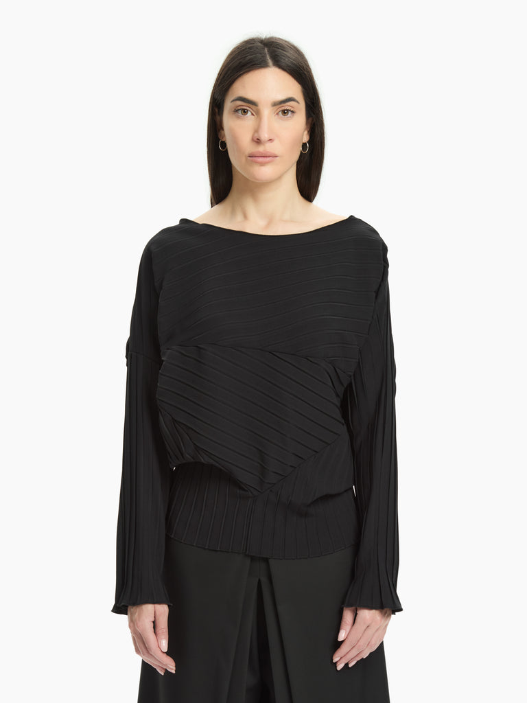 IXOS Blusa plissettata NERO