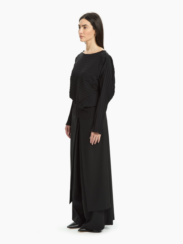 IXOS Blusa plissettata NERO