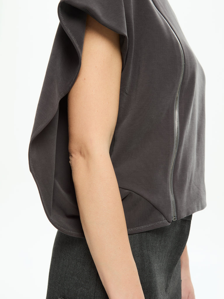 IXOS Top asimmetrico NERO