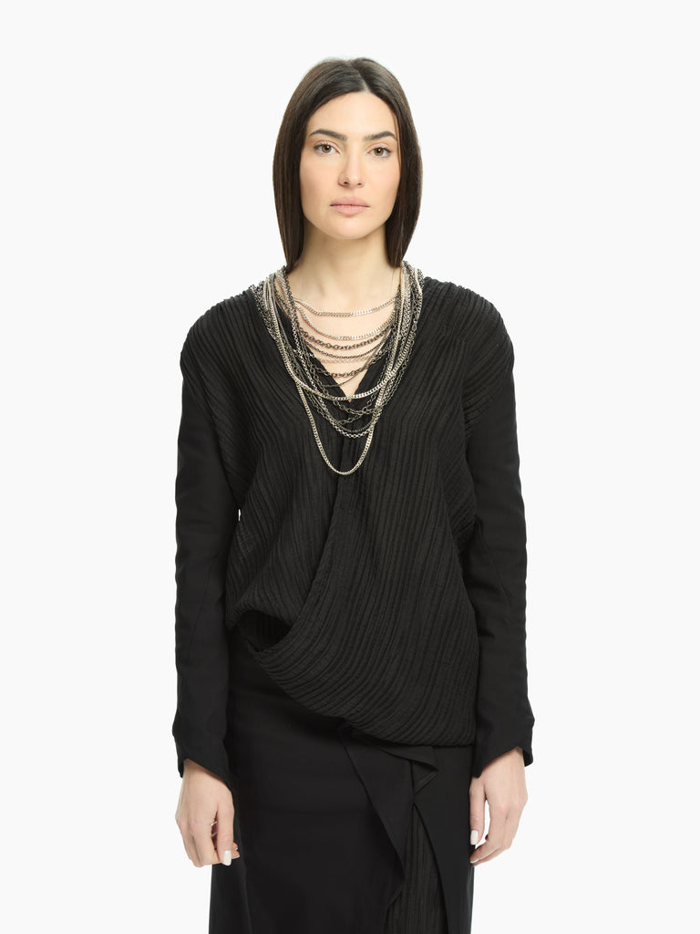 IXOS Blusa con pannello frontale NERO