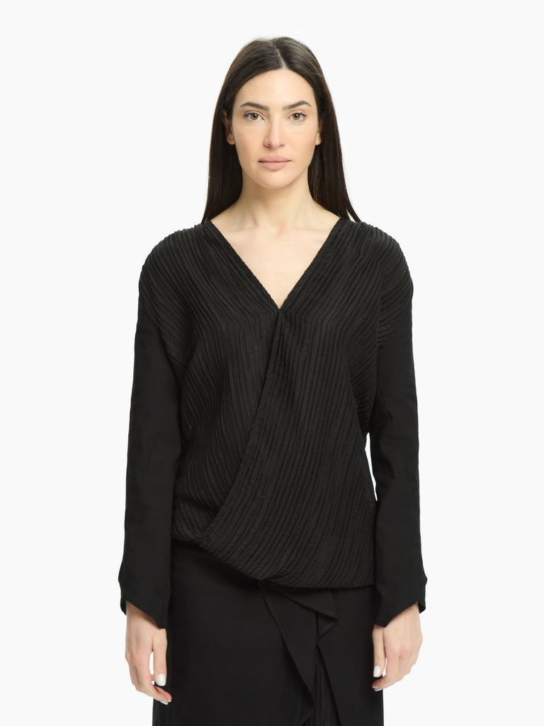 IXOS Blusa con pannello frontale NERO