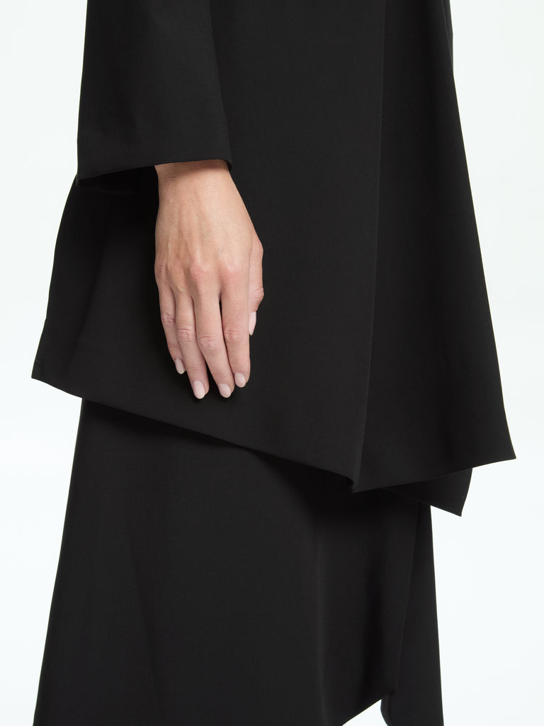 IXOS Abito con drappeggio asimmetrico NERO