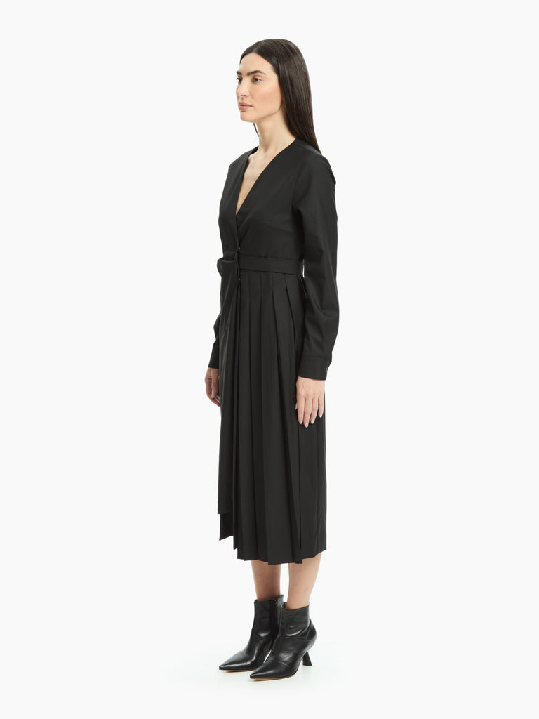 IXOS Abito con scollo a V incrociato NERO