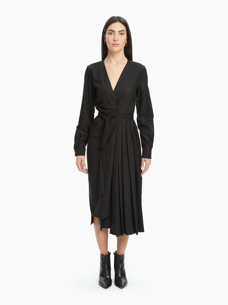 IXOS Abito con scollo a V incrociato NERO