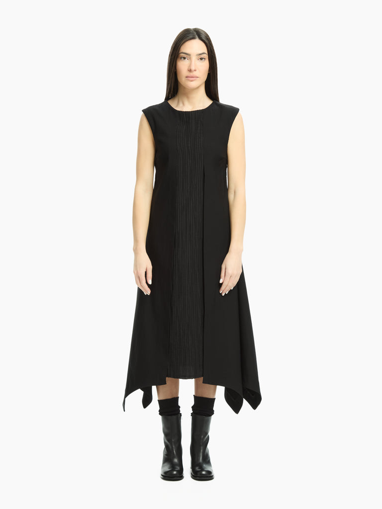 IXOS Abito con pannello plissè NERO