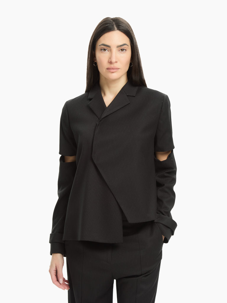 IXOS Giacca asimmetrica con cut-out NERO
