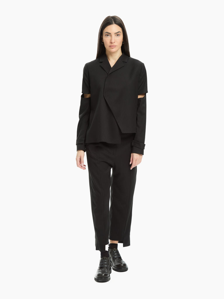 IXOS Giacca asimmetrica con cut-out NERO