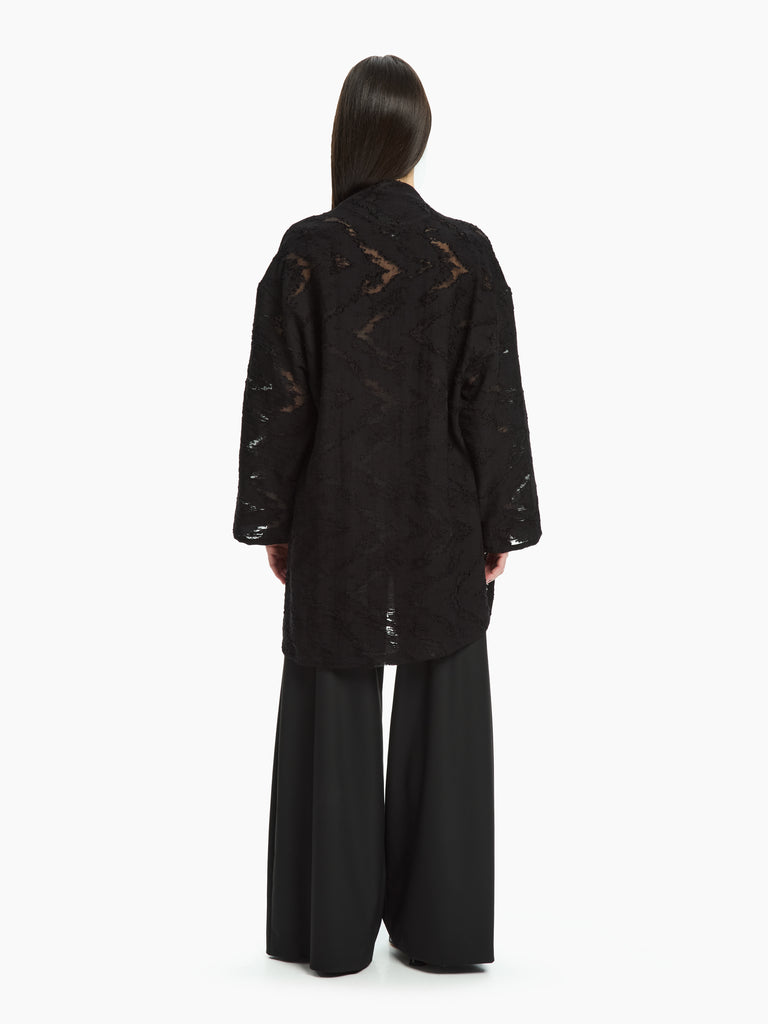 IXOS Giacca lunga con collo sciallato NERO