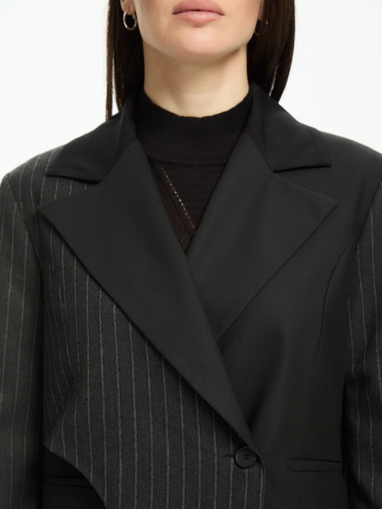 IXOS Giacca con pannelli asimmetrici NERO