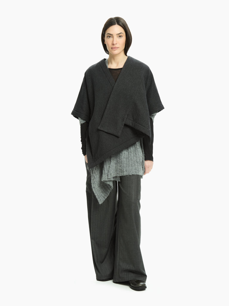 IXOS Giacca poncho in misto lana GRIGIO