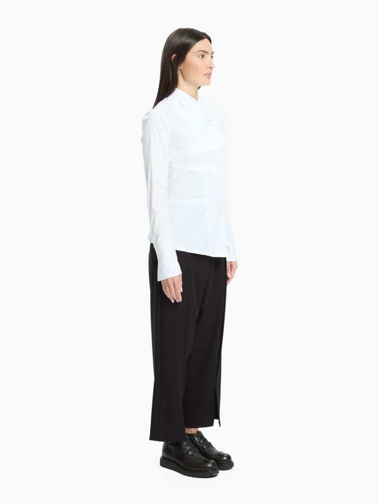IXOS Camicia con pannelli sovrapposti BIANCO