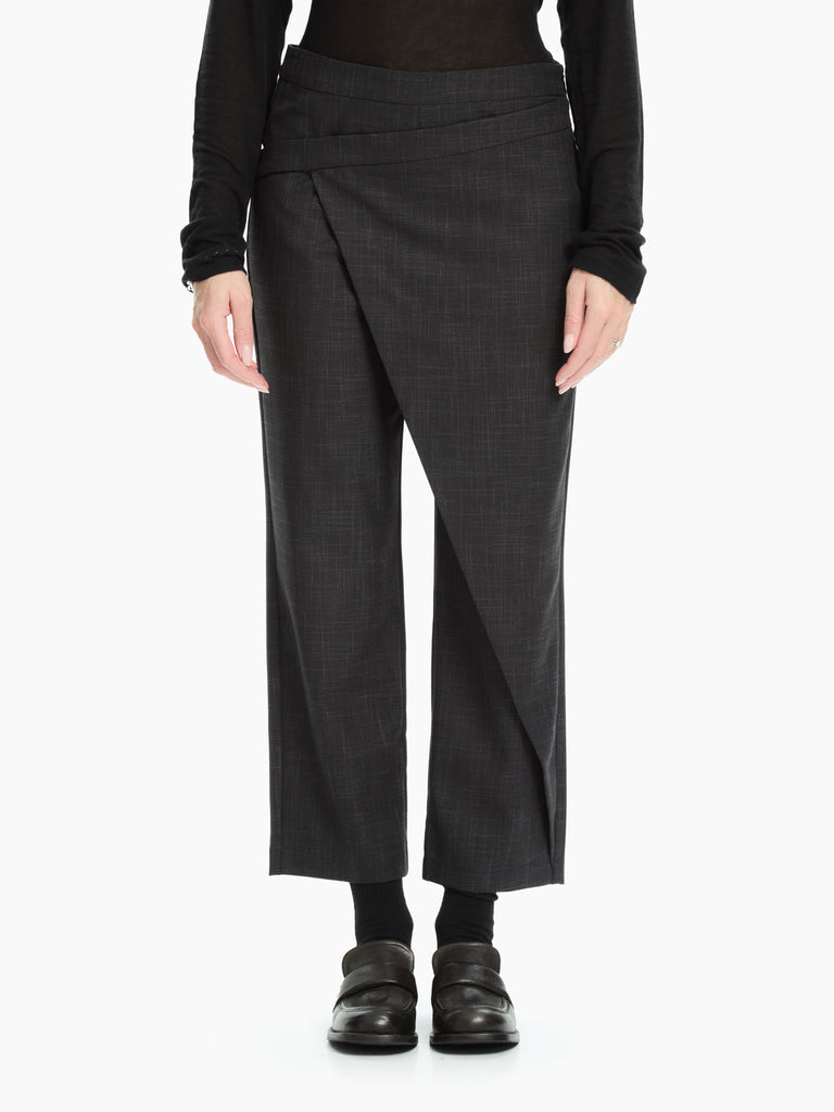 IXOS Pantalone strutturato con pannello sovrapposto GRIGIO