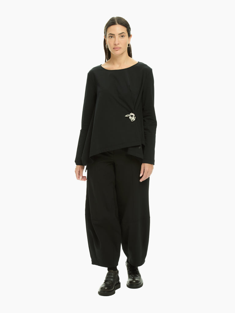IXOS Pantalone a gamba ampia NERO