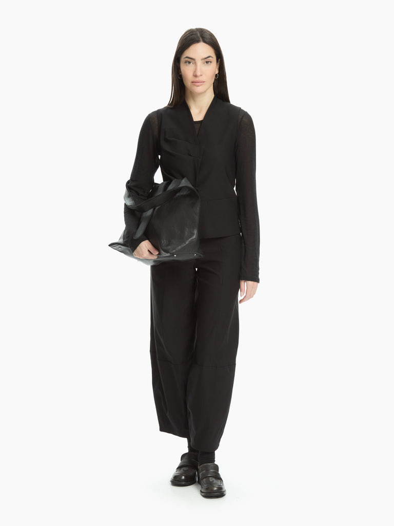 IXOS Pantalone ampio con cuciture strutturali NERO