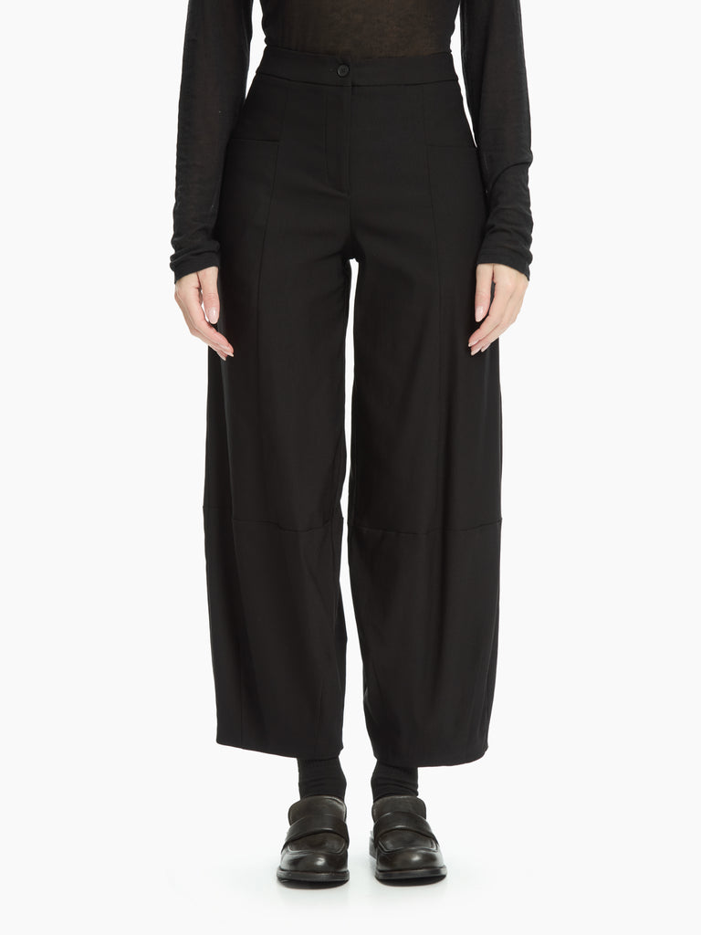 IXOS Pantalone ampio con cuciture strutturali NERO