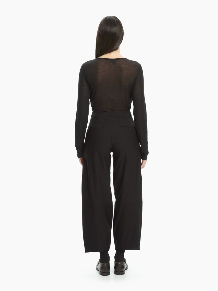 IXOS Pantalone ampio con cuciture strutturali NERO