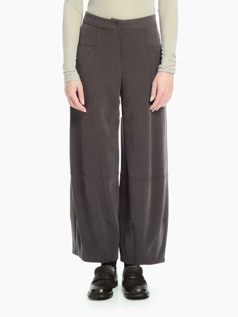 IXOS Pantalone wide leg con tasche applicate NERO