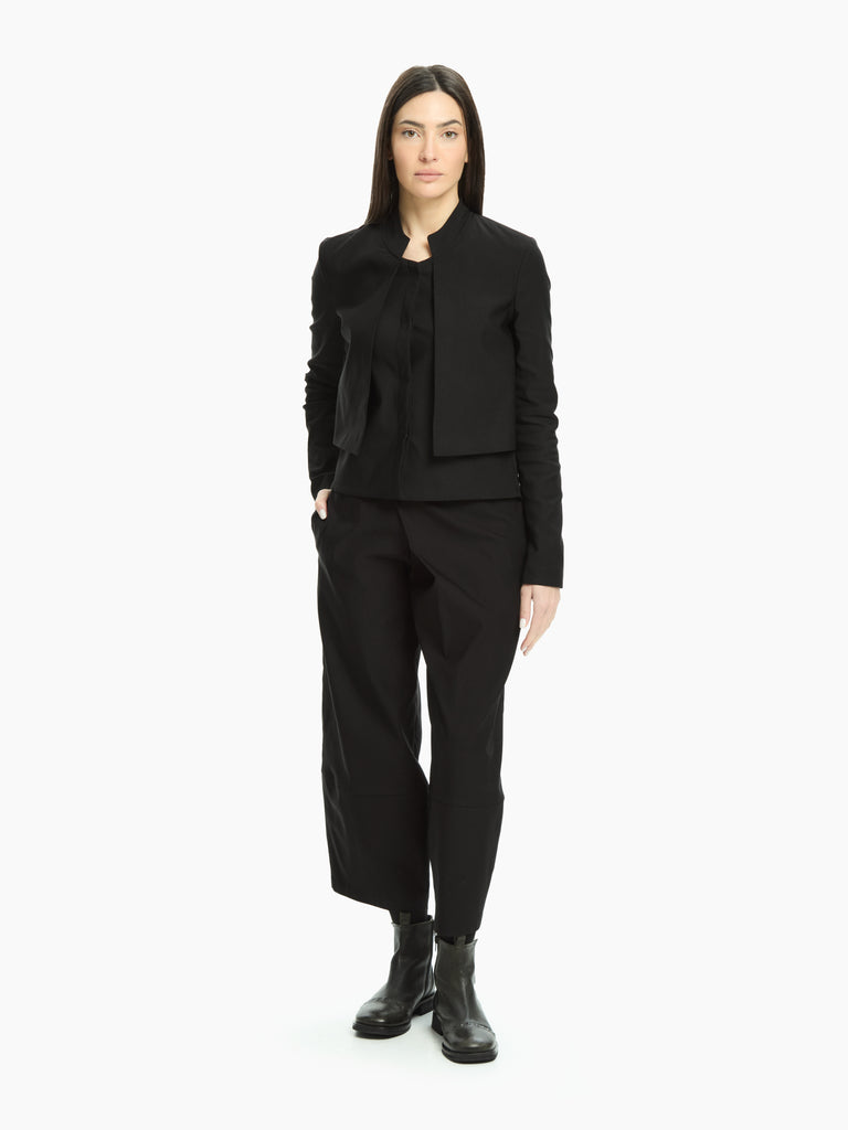 IXOS Pantalone cropped a gambia ampia NERO