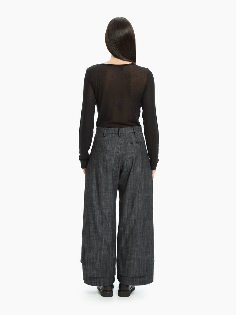 IXOS Pantalone con pieghe frontali NERO