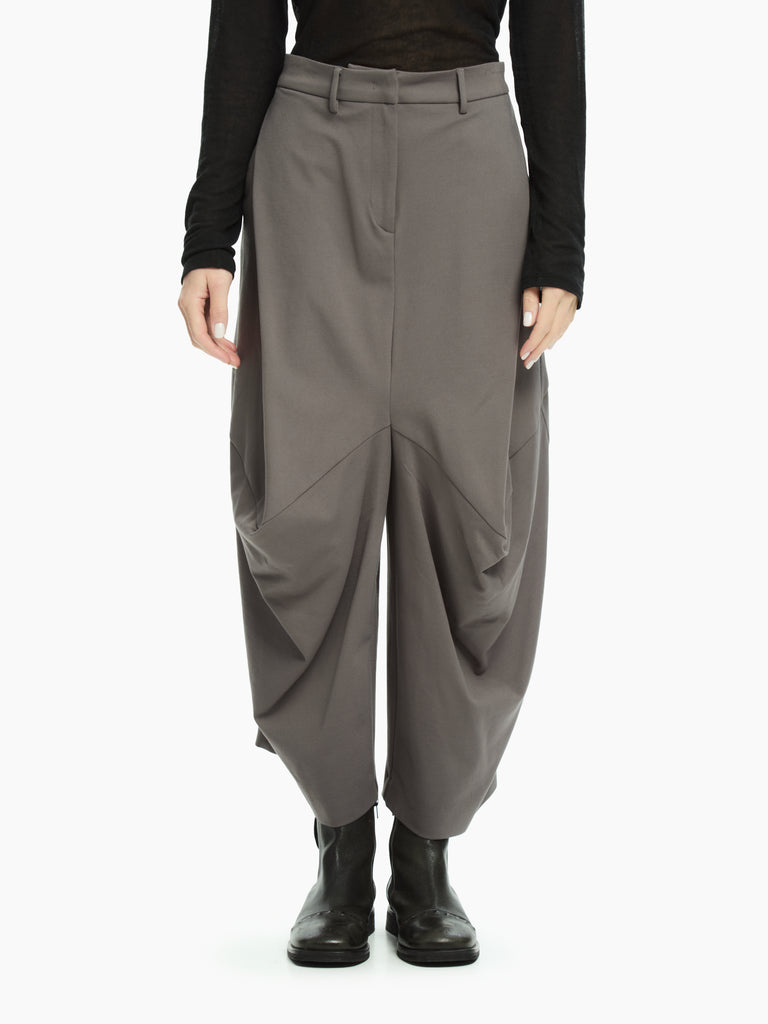 IXOS Pantalone morbido con pieghe NERO