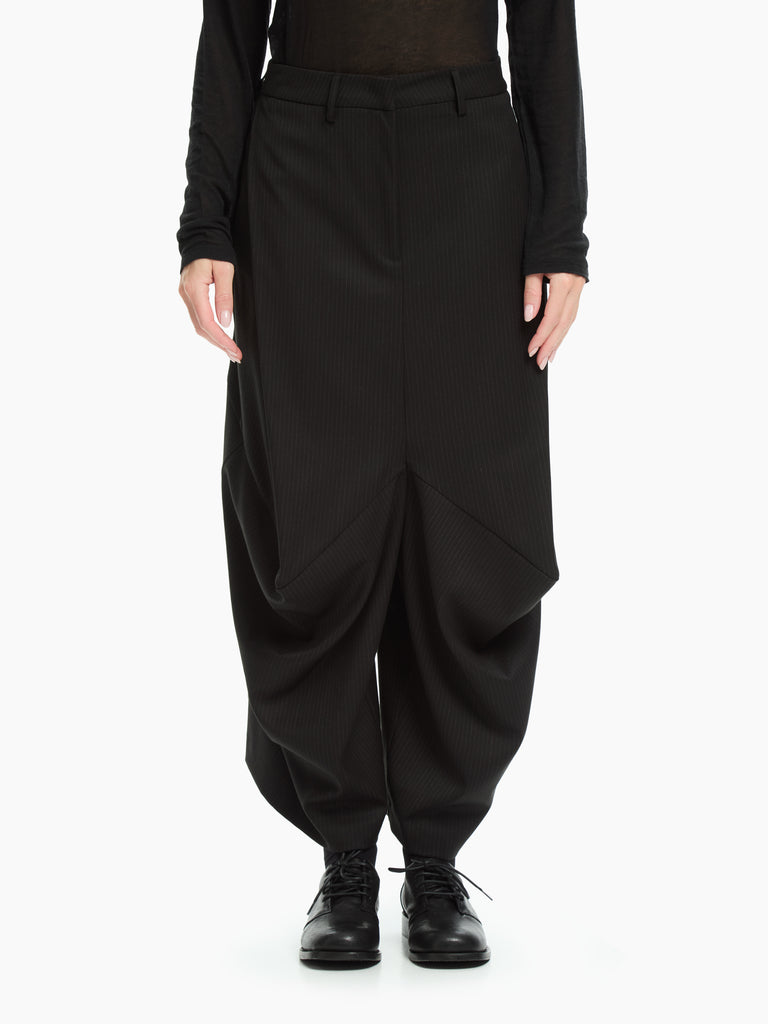 IXOS Pantalone con drappeggi NERO