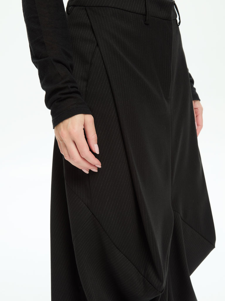 IXOS Pantalone con drappeggi NERO