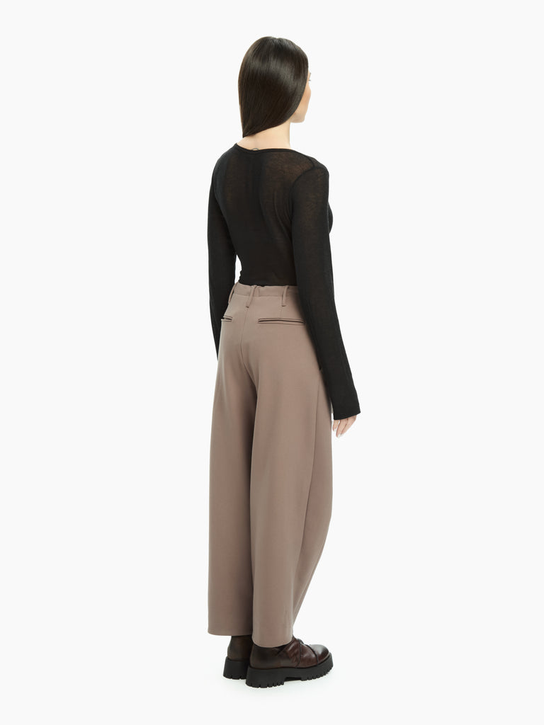 IXOS Pantalone morbido con coulisse TORTORA