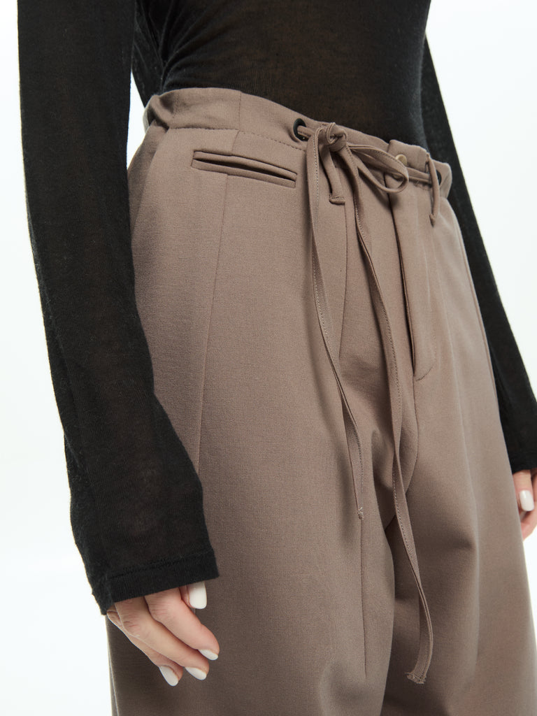 IXOS Pantalone morbido con coulisse TORTORA