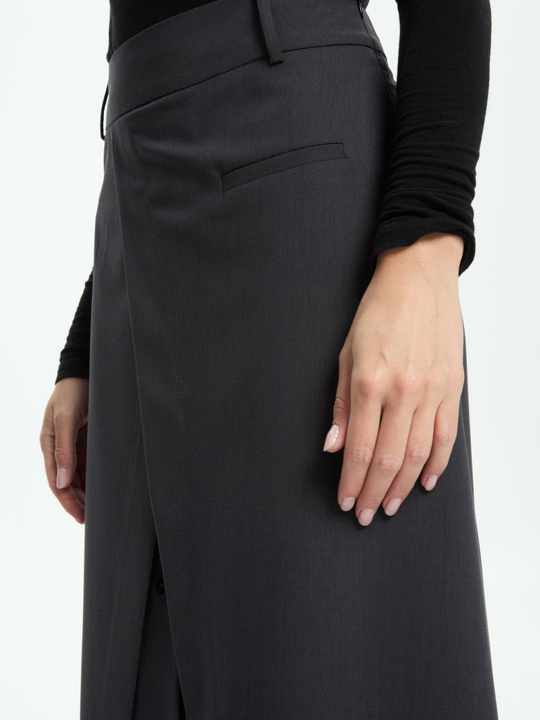 IXOS Gonna con pannello sovrapposto GRIGIO