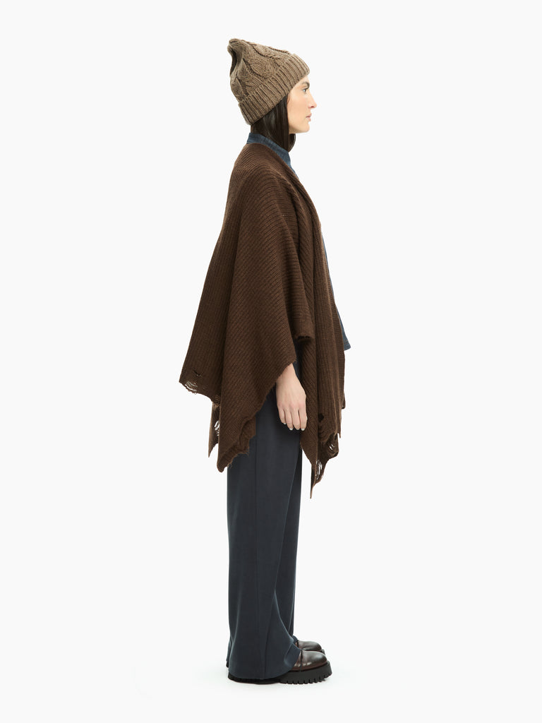 IXOS Mantella in maglia destrutturata MARRONE