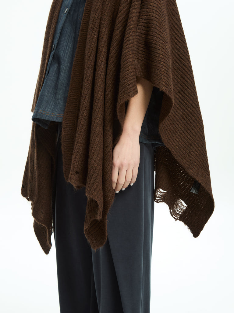 IXOS Mantella in maglia destrutturata MARRONE