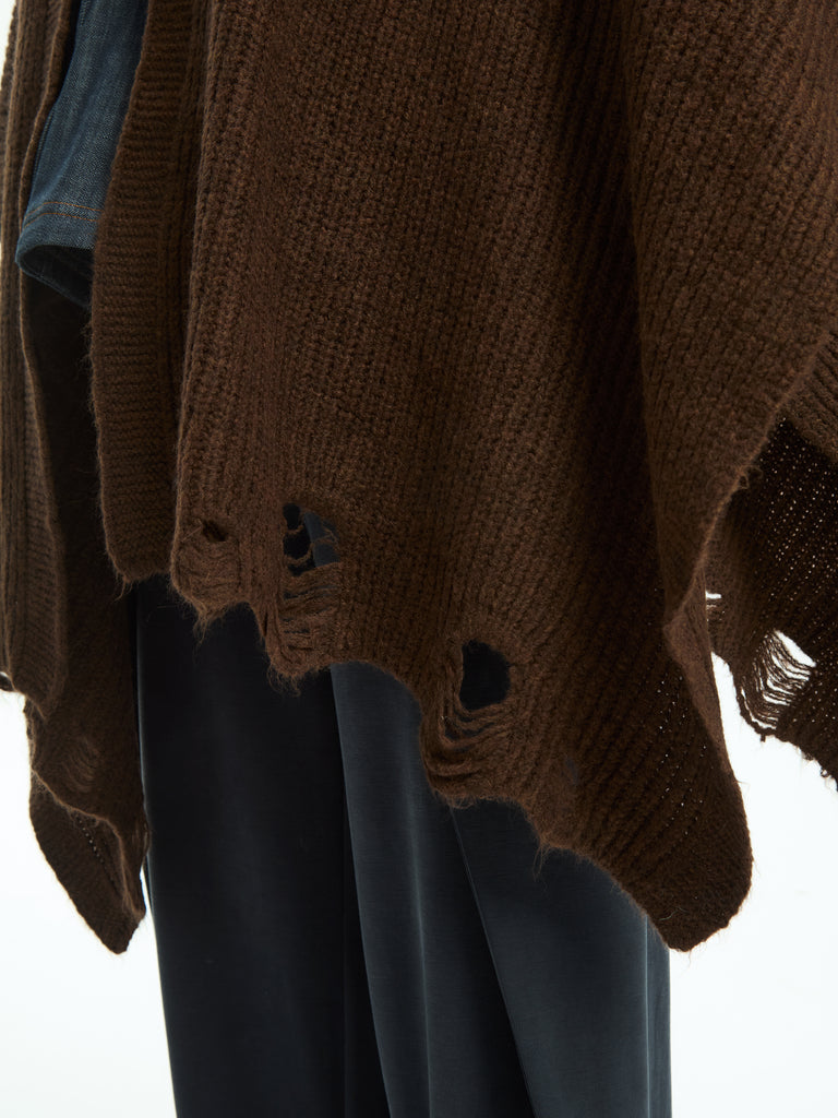 IXOS Mantella in maglia destrutturata MARRONE