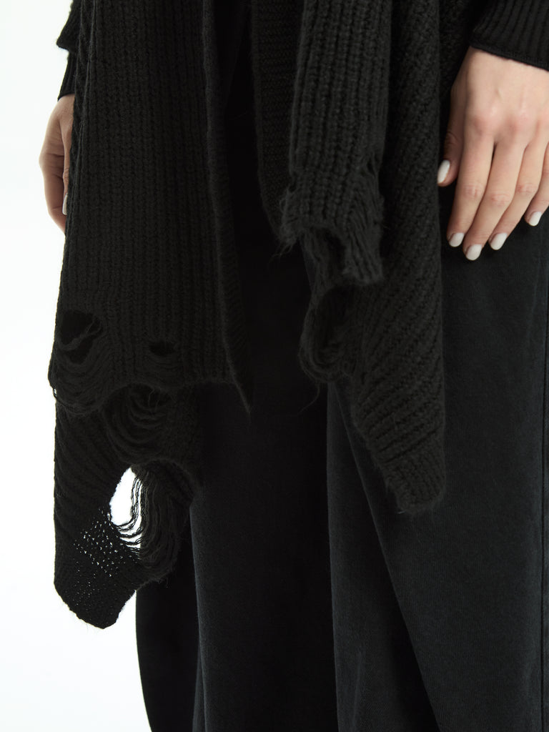 IXOS Mantella in maglia destrutturata NERO