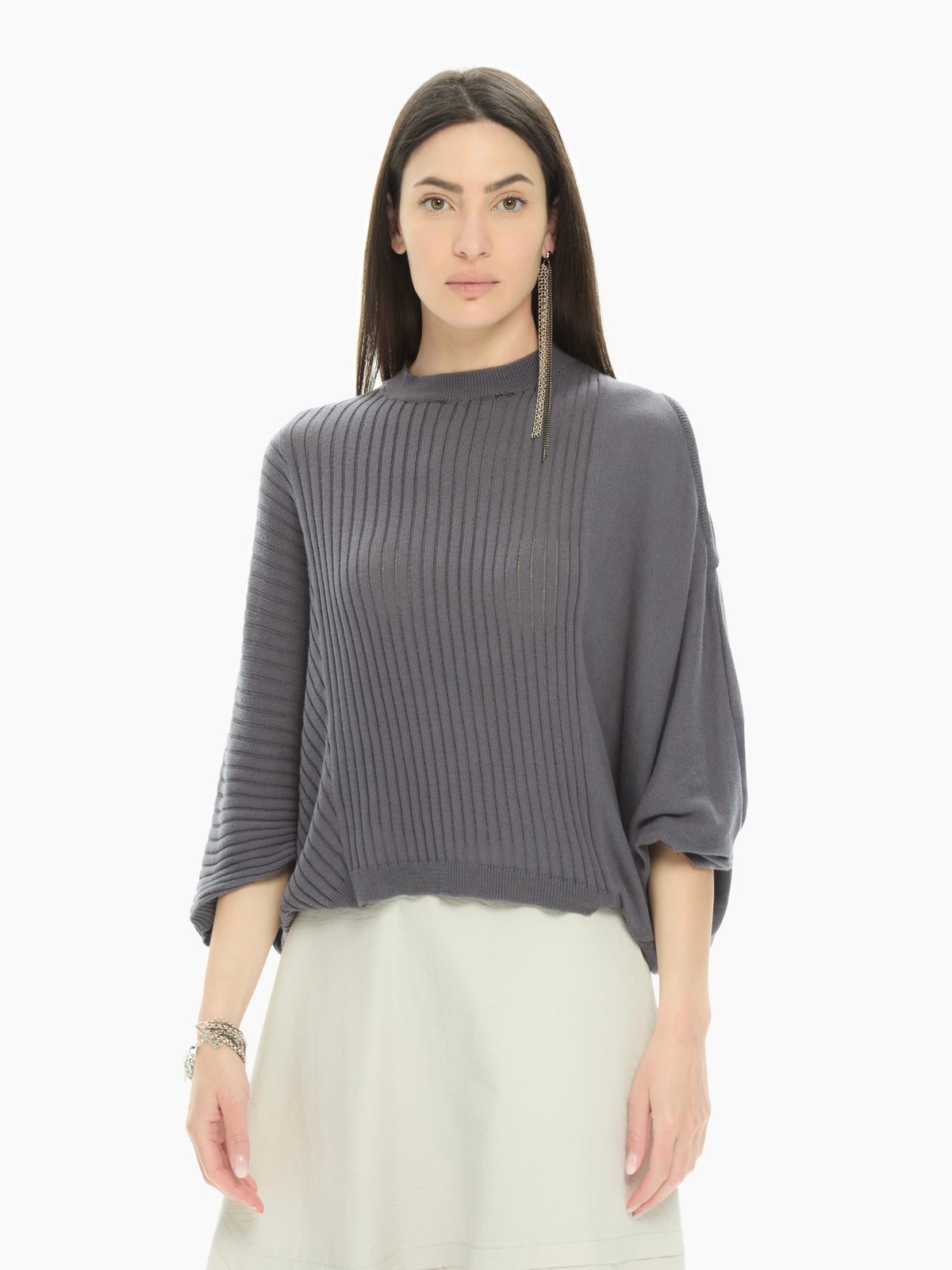 IXOS Top con taglio asimmetrico BLU