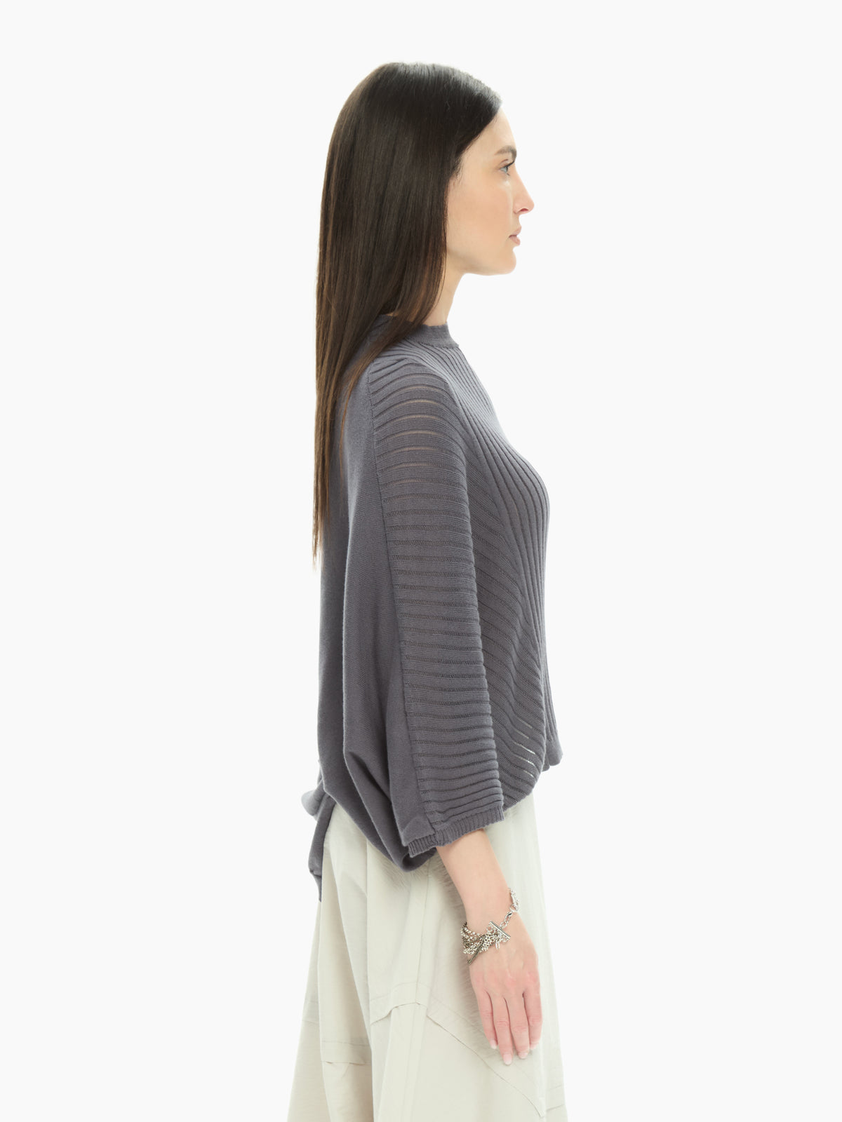 IXOS Top con taglio asimmetrico BLU