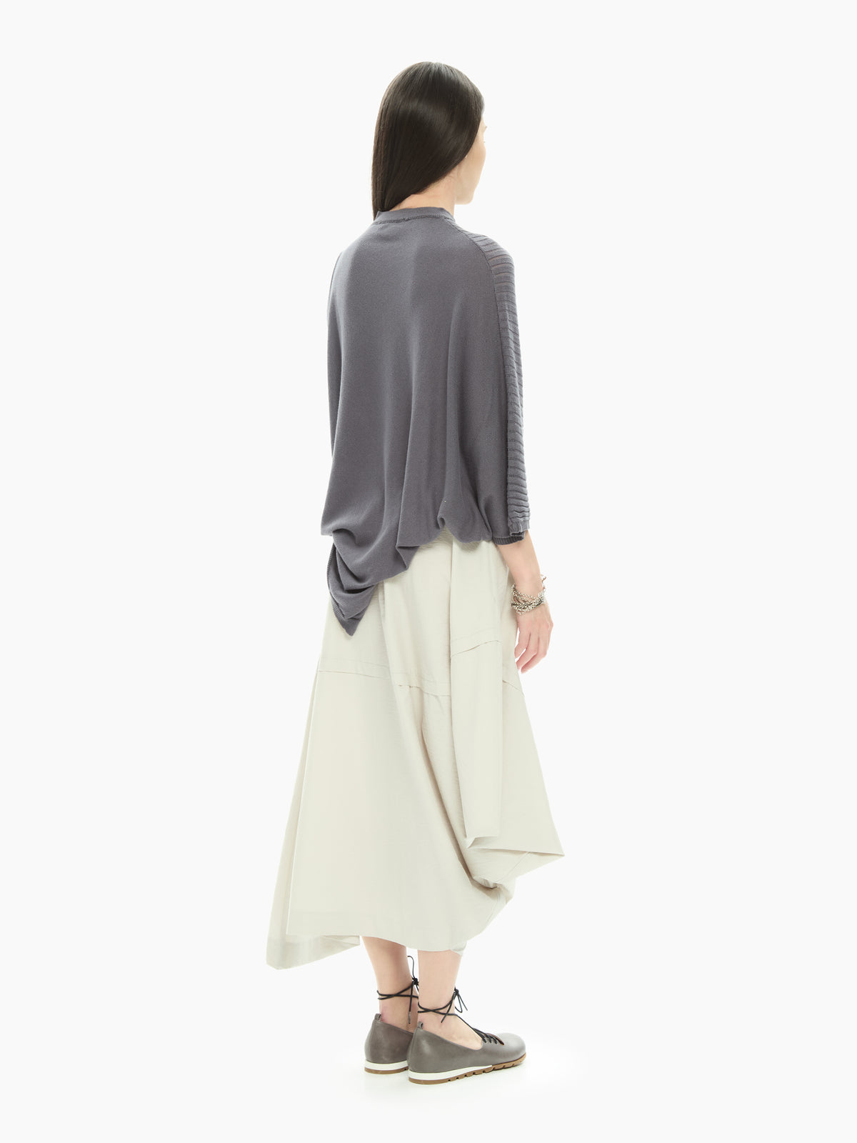 IXOS Top con taglio asimmetrico BLU
